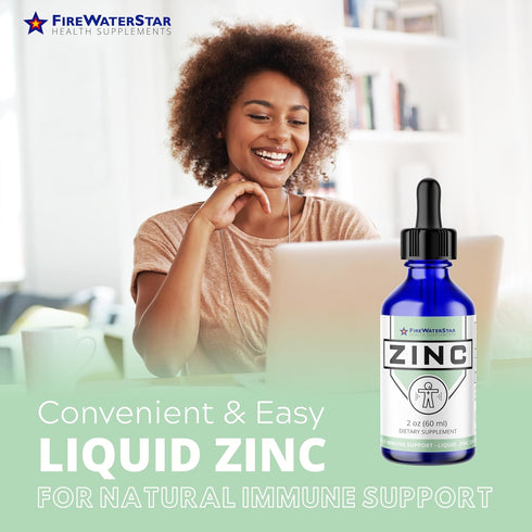 FWS Liquid Zinc Supplement for Men Women Kids, Organic Non-GMO Vegan, Ionic Zinc Sulfate Drops, Immune System Boost Healthy Skin Support Overall W...