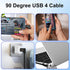 USB4 C Cable 90 Degree Right Angle USB C to USB C Cable 240W USB4.0 Type C Fast Charging Cable Support Thunderbolt 3 8K Video 40Gbps Data Transfer...