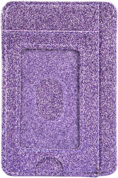 kandouren Slim Minalmist Rfid Wallet,Thin Small Credit Card Holder,Purple Glitter Wallets for Women...