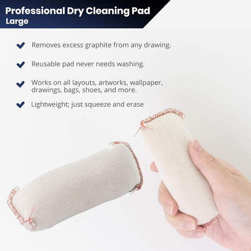 Pacific Arc Dry Cleaning Pads Large for Drafting, Art, Architecture, and Graphite...