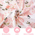 Crib Sheets Girl 2 Pack Set, 2 Pack Toddler Bed Sheets Set, Floral Print Fitted Crib Sheet for Standard Crib & Toddler Mattress, Size 28 x 52 inch...