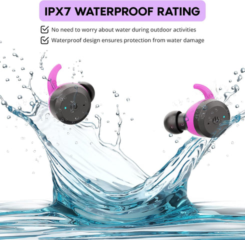 Bluetooth Headphones Wireless Earbuds 40+ Hrs Playtime Clear Sound Quality IPX7 Waterproof Built-in Mic in/Over-Ear Earphones Bluetooth Earbud 5.3...