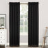 Sun Zero Easton Energy Saving Blackout Rod Pocket Curtain Panel, 40" x 63", Black...