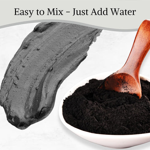 Bentonite Clay Powder and Activated Charcoal Powder Blend (8oz) Great for Charcoal Face Mask, Facial, Hair Mud Mask, DIY Bentonite Clay Toothpaste...