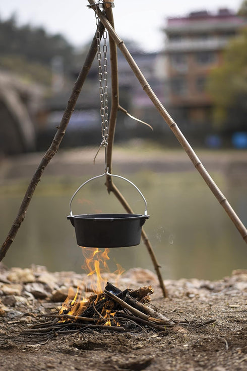 Camping Tripod Board Hiking Gear Cookware Cooking Set Campfire Accessories for Outdoor Portable Equipment Supplies of Stainless Steel, silver20, o...