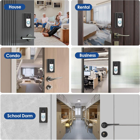 KIMILAR 2024 Upgrade No Drill Adhesive Video Doorbell Mount Compatible with Ring/Blink Wireless Video Doorbell, Anti-theft Mounting Bracket Access...