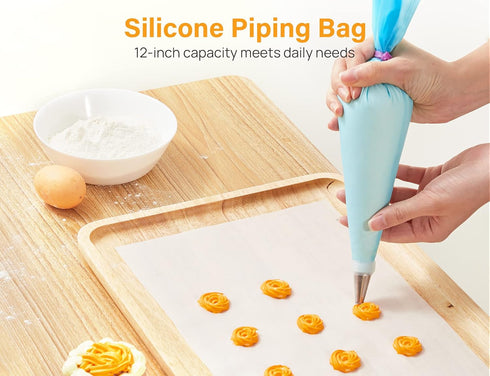 Kootek 42pcs Piping Bags and Tips Set, Cake Decorating Supplies Kits for Baking with 30 Numbered Frosting Icing Tips, 2 Reusable Pastry Bags, Easy...