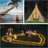 QITONG Warm White Solar Fairy Lights Outside Waterproof, 2 Pack Each 66ft 200 LED Solar String Lights Outdoor, 8 Modes Silver Wire Solar Twinkle L...