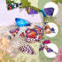 Beadthoven 56pcs Faux Leather Earrings Making Kit for Beginners, Double Sided Butterfly Wing Printed Fabric Earring Pieces with Earring Hooks Jump...