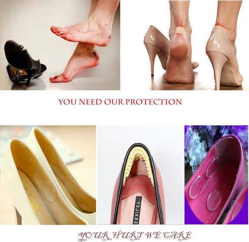 Heel Cushion Pads - 4D Too Big Shoes Cushion (3 Pairs) High Heel Inserts (Beige)...