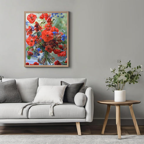 Posterizer 1 pcs-Valentine’s bouquet of your favorite flowers cute poster -2-Floral & Botanical Art-Romantic Art-Gift for Couples boyfriend girlfr...