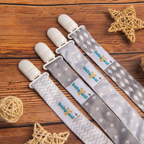 Babygoal Neutral Pacifier Clips, 4 Pack Binky Paci Holder and Leash for Boys and Girls Fits for Most Pacifier, Binkie Styles & Baby Teethers & Toy...