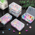 YUGOOD Clear Large Plastic Bead Organizer, 13 Pieces Bead Organizers and Storage Containers Mini Cases Transparent Boxes with Hinged Lid for Craft...