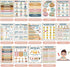 ZOIIWA 14 PCS Boho Parts of Speech Posters for Classroom Decorations Boho Grammar Posters Language Arts Back to School Rainbow Hearts Educational ...