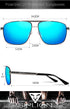 SIPLION Men's Driving Polarized Rectangular Square Sunglasses Metal Frame...