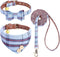 KOOLTAIL Dog Collar and Leash Set 3 Park, Adjustable Soft Leather Puppy Collar and Leash Tangle Free for Outdoor Walking, Dog Bandana Collar with ...