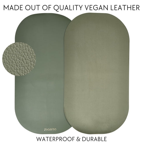 Beautiful Baby Diaper Changing Mat Made of Vegan Leather - Soft and Easy to Wipe Changing Pad for Travel or at Home Use - Lightweight and Foldable...