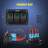 Nilight 3 Gang Aluminum Rocker Switch Panel Toggle Dash 5 Pin ON/Off Pre-Wired GreenBacklit for Automotive Cars Marine Boats RVs, Green (90127C)...