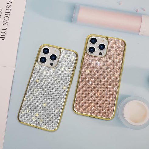 LUVI Fusicase for iPhone 11 Pro Diamond Case Cute Bling Glitter Rhinestone Crystal Shiny Sparkle Protective Cover with Electroplate Plating Bumper...