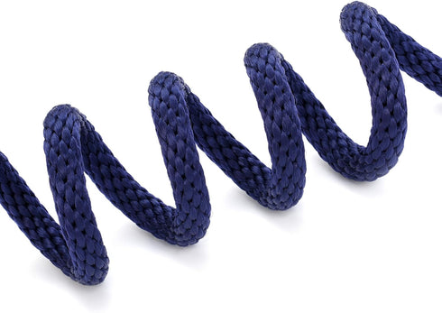 Mile High Life Slip Leads for Dogs | Heavy Duty Dog Training Leash | 6 Feet No Pull Slip Leashes w Leather Tip | Navy Rope Lead for Dogs Outside...