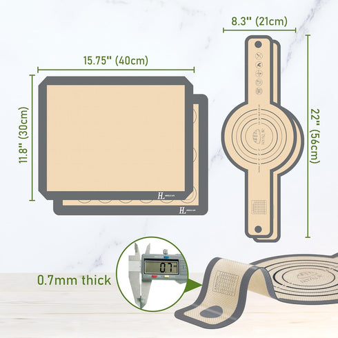 Silicone Baking Mat Cookie Sheet for Oven, Non-Stick Reusable Food Safe silicone mats for baking, Baking Sheet Liner, Oven Baking Sheet for Making...