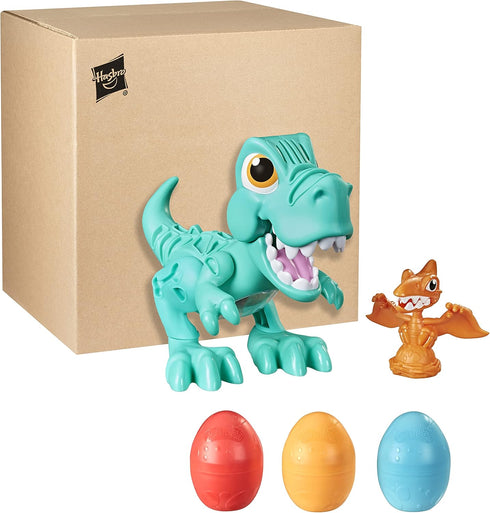 Play-Doh Dino Crew Crunchin' T-Rex Toy for Kids 3 Years and Up with Funny Dinosaur Sounds and 3 Eggs, 2.5 Ounces Each, Non-Toxic...