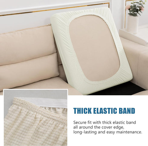 Water Repellent Sofa Seat Cushion Covers High Stretch RV Dinette Seat Covers for Chair Cushion, Furniture Protector Slip Cover for Settee Seater R...