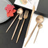 JASHII 18/10 Rose Gold Flatware Rose Gold Silverware Set 304 Stainless Steel Copper Flatware Cutlery Set| 6-Piece Adaline Royal Modern Satin Finis...