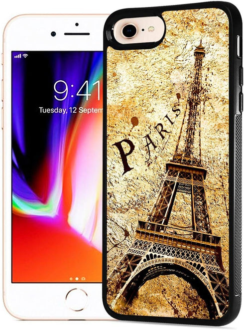 for iPhone 8 Plus, iPhone 7 Plus, Art Design Soft Back Case Phone Cover, HOT12033 Eiffel Tower Paris 12033...