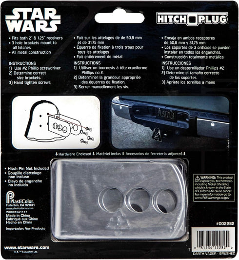 Plasticolor Star Wars Darth Vader Hitch Cover, Hitch Covers by Plasticolor (002282R01)...