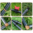 64 Pcs Drip Irrigation Fittings Kit 1/2 Inch Tubing Set Including 4 Switch Valve, 12 Elbows, 12 Couplings, 12 End Cap Plugs, 12 Tees and 12 End Cl...