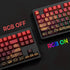 XVX Shine Through Keycaps - PBT Dye Sub Keycap Set, Side Print Keycaps, 129 Keys Cherry Profile Custom Keycaps, Wave of Kanagawa Double Shot Key c...