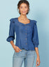 McCall Pattern Women's Gathered Cuff Blouse, Sizes 6-14 Sewing Pattern...
