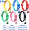 Jecikelon 6 PCS Puppy Collars Adjustable Pup Collar for Small Pet Dog Polyester Cat Collar with Bell Basic Collar for Small Dogs (Small, Crack)...