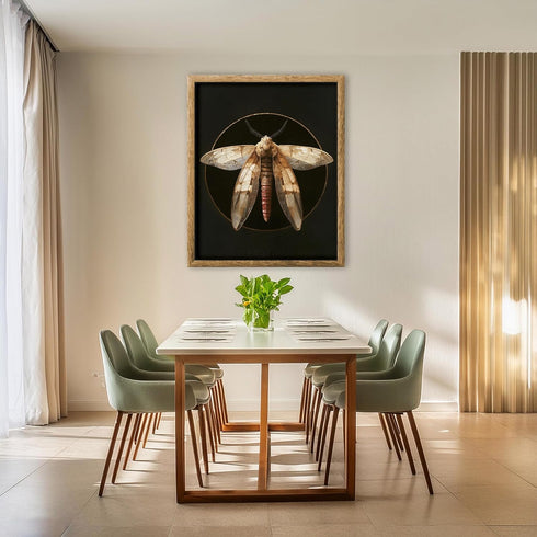 Posterizer 1 pcs-detailed delicate beautiful moth art 2-Art for Animal Lovers-Retro Art-Gift for Men Women Entrepreneur Teens School and classroo...