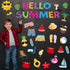109Pcs Summer Cutouts Summer Bulletin Board Decorations Set Pool Beach Hawaiian Theme Cut Outs Ball Bulletin Board Border Summer Decorations for O...