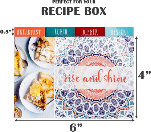 Ring Binder Depot, Recipe Cards 4 inch X 6 inch on Premium Thick Card Stock with Card Dividers Included! Great Gift for Amateurs or Experienced Ch...