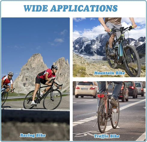 6-in-1 Bicycle Pedal Wrench - Mountain Bike Pedal Removal Spanner with Extra Long 12.6-inch Handle, Includes 15mm, 9/16-inch, 10T, 6/8/10mm Hexago...