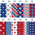 24Sheets Patriotic Pattern Paper 4th of July Double-sided Red Blue White Star Scrapbook Paper for Independence Day for Card Making Photo Album Cra...
