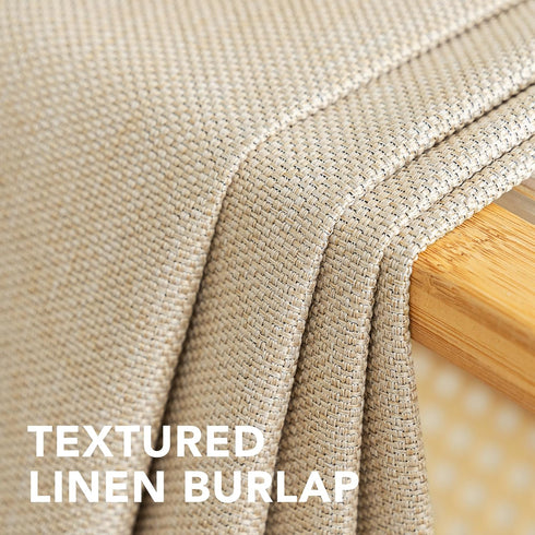 H.VERSAILTEX Linen Blackout Curtain 96 Inches Long for Bedroom/Living Room Thermal Insulated Grommet Linen Look Curtain Drapes Primitive Textured ...