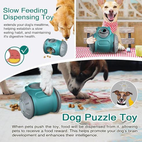 Dog Treat Dispenser Toy - Interactive Dog Toys, Dog Treat Toy Treat Dispensing Dog Toys for Mental Stimulation & Fun Playtime Puzzle Toys for Larg...