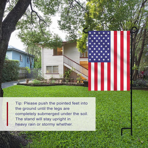 YEAHOME Garden Flag Stand Holder, Premium Yard Flag Holder Weather-Proof Metal Powder-Coated Flagpole for American Flag, Christmas Garden Flag, Ou...