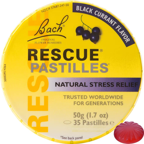 Bach Rescue Remedy Pastilles Black Currant, 1.7 oz (2 Pack)...