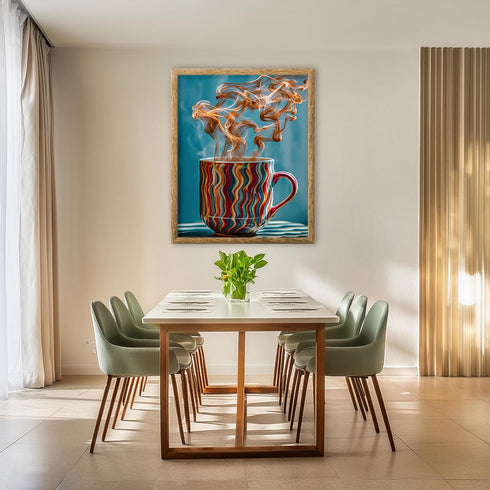 Posterizer 1 pcs-abstract colorful poster-warm beverage-coffee mug -1-Kitchen & Bar Art-Abstract & Modern Art- Art for Cafe, Restaurant, Coffee Ba...