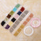 4mm Natural Mixed Materials Gemstones Beads and Brass Tiny Spacer Round Loose Beads Jewelry Making KIT with Thread and Needles 300PCS+300 PCS(12 N...