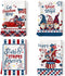 4th of July Patriotic Kitchen Towel 100% Cotton Independence Day Gnome Quick Dry Stars and Stripes Flag Tea Towels 20×27.5inch, Dishcloth for Dini...