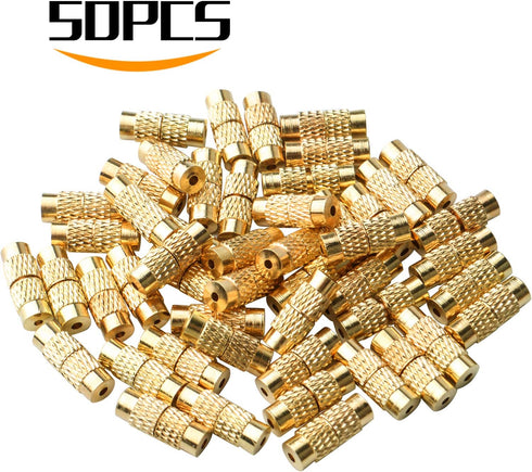 50pcs Gold Screw Twist Clasps Brass Barrel Tube Fastener Cord End Caps 11x4mm Jewelry Screw Clasps for DIY Necklace Bracelets Jewelry Making...