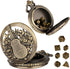 Mini DND Dice Set Steampunk Hollow Bard Pocket Watch Shell Case, 7pcs Tiny Polyhedral Metal D&D Dice Set, Dungeons and Dragons Gifts with Gift Box...
