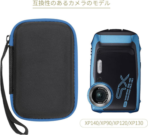 khanka Carrying Case Replacement For Fujifilm FinePix XP140/XP130/XP120/XP90 Waterproof Digital Camera (Blue)......