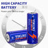 18500 Battery, IMR 18500 Rechargeable Li-ion Battery 1600mAh 3.7V with Button Top, for Flashlight, Solar Garden Light, Etc.?4pack?...